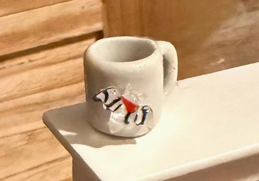 miniature bat coffee mugs in 3 color choices-dollhouse size