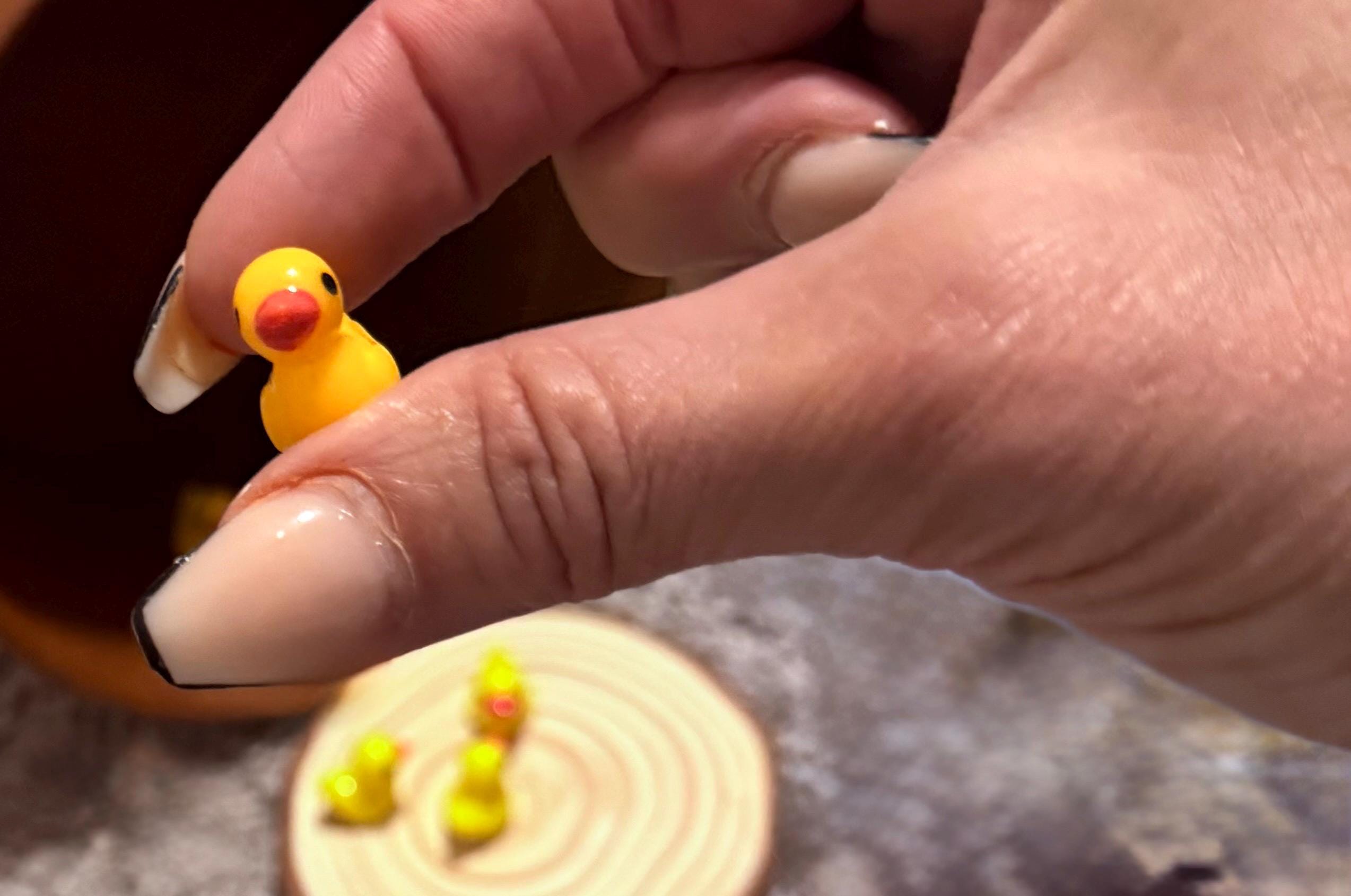 miniature yellow ducks-set of 3
