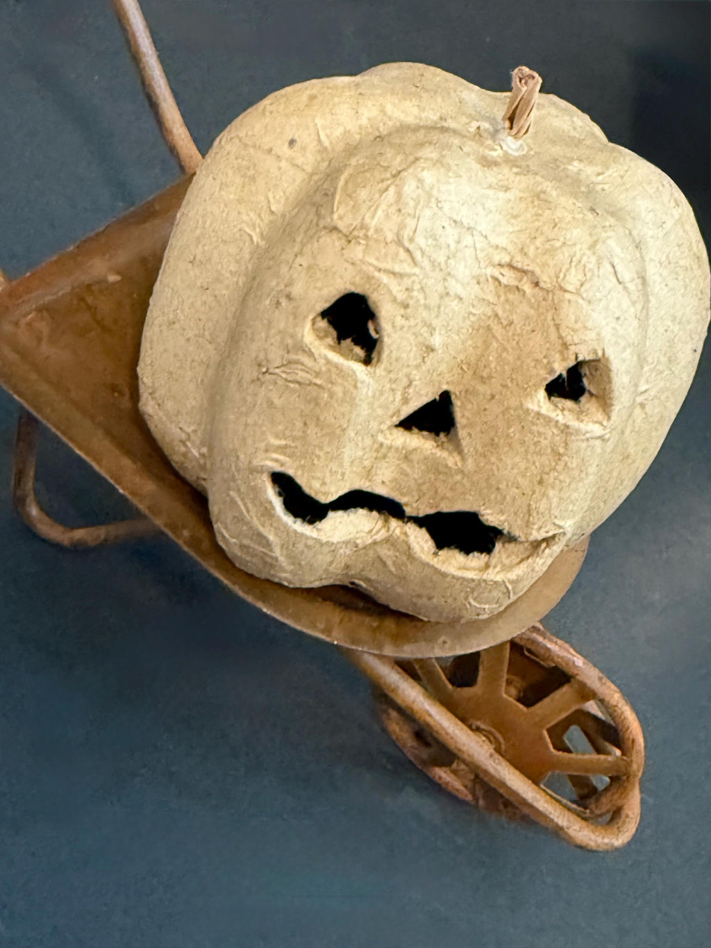 Miniature Papier Mache Pumpkins: Fall Halloween Decor, Set of 3