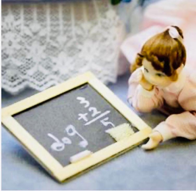Dollhouse miniature school chalkboard -1:12 scale