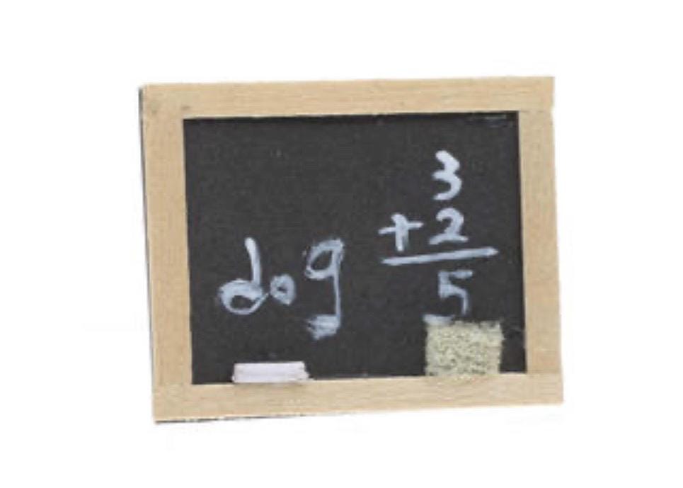 Dollhouse miniature school chalkboard -1:12 scale
