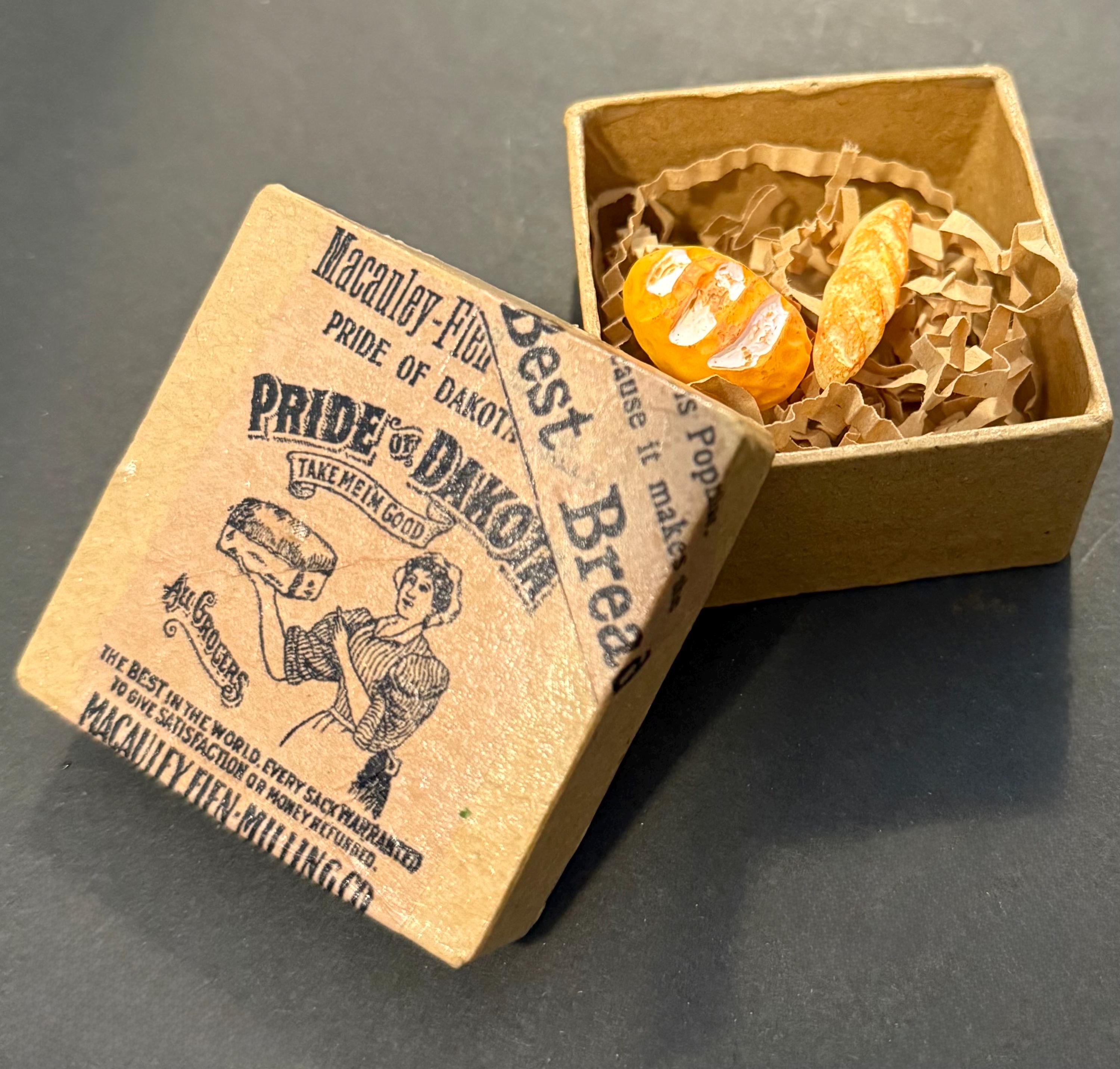 miniature vintage gift boxes- bakery bread theme