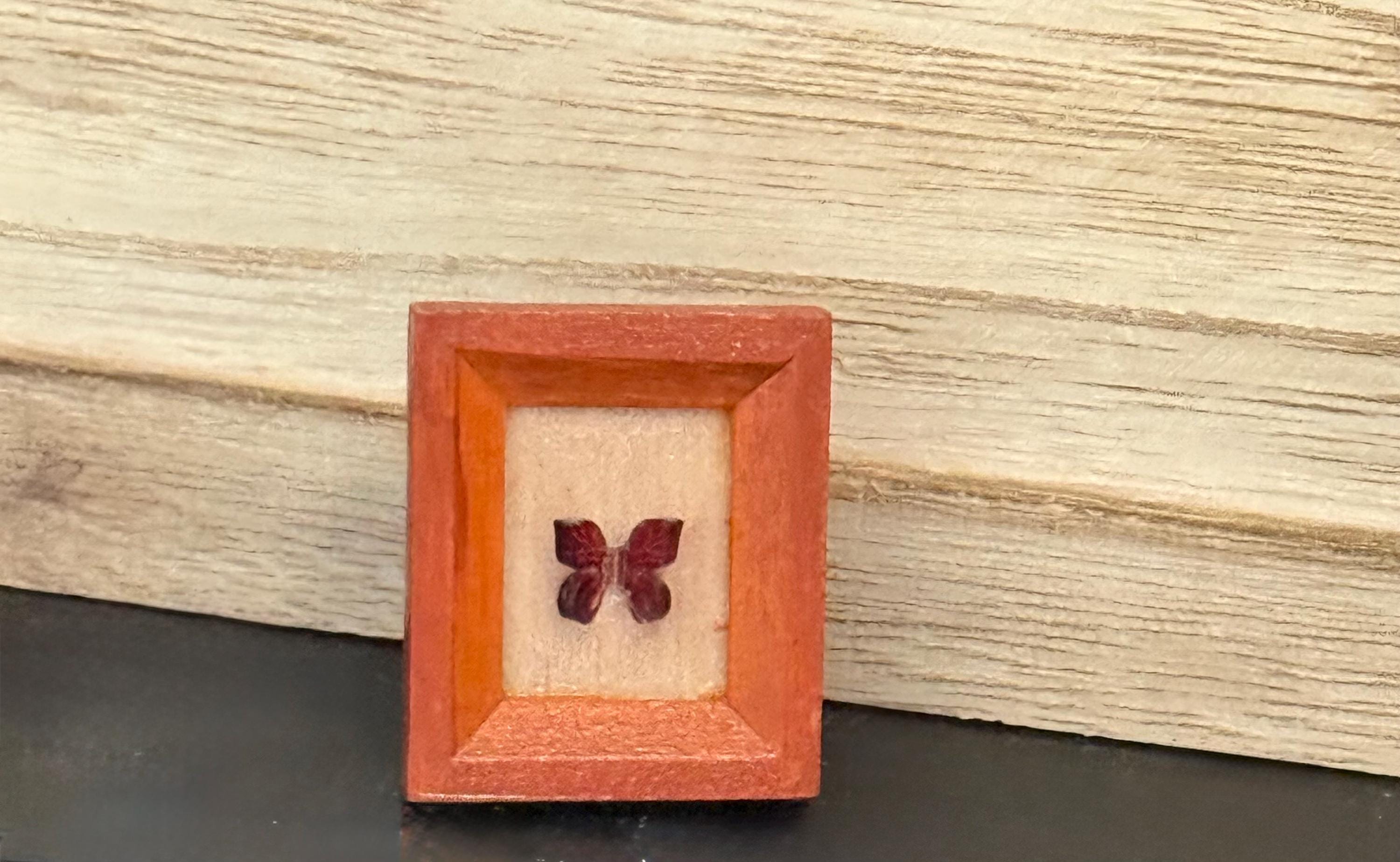 Miniature frame with butterfly-1:12 scale
