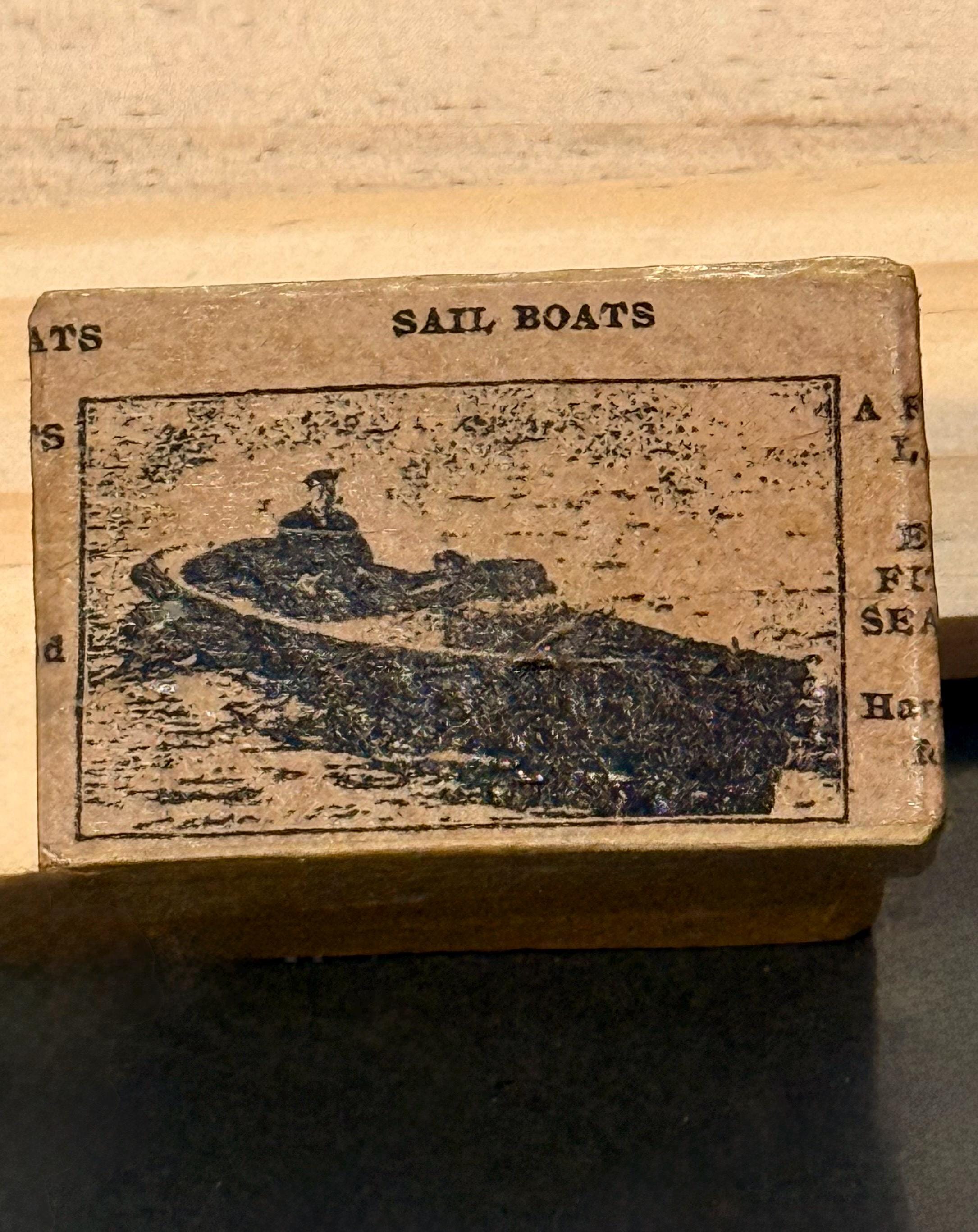 miniature vintage gift box- boat theme