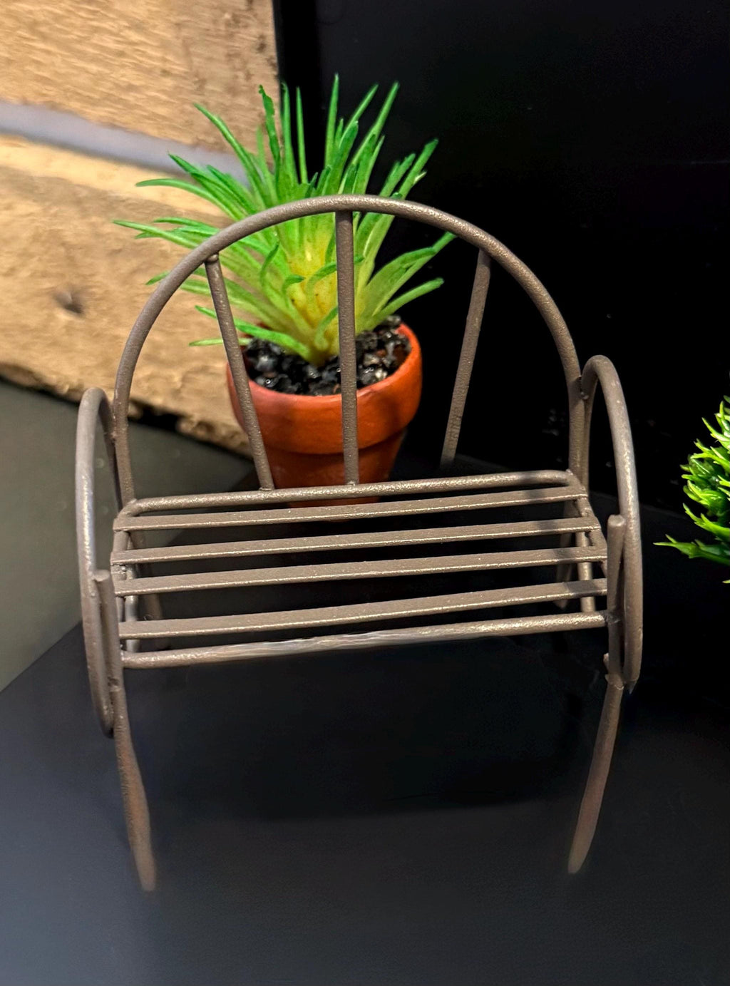 miniature rustic outdoor  bench-1:12 scale