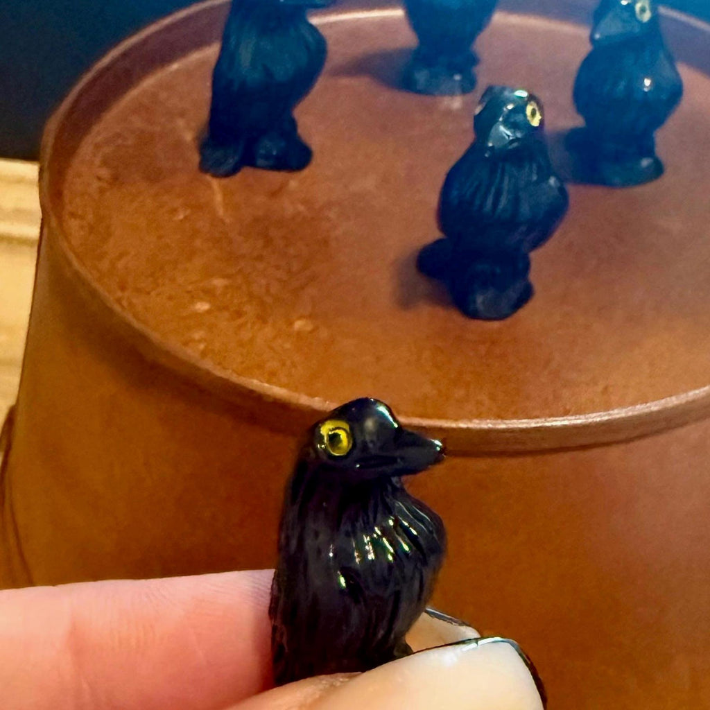 miniature black crows-set of 5