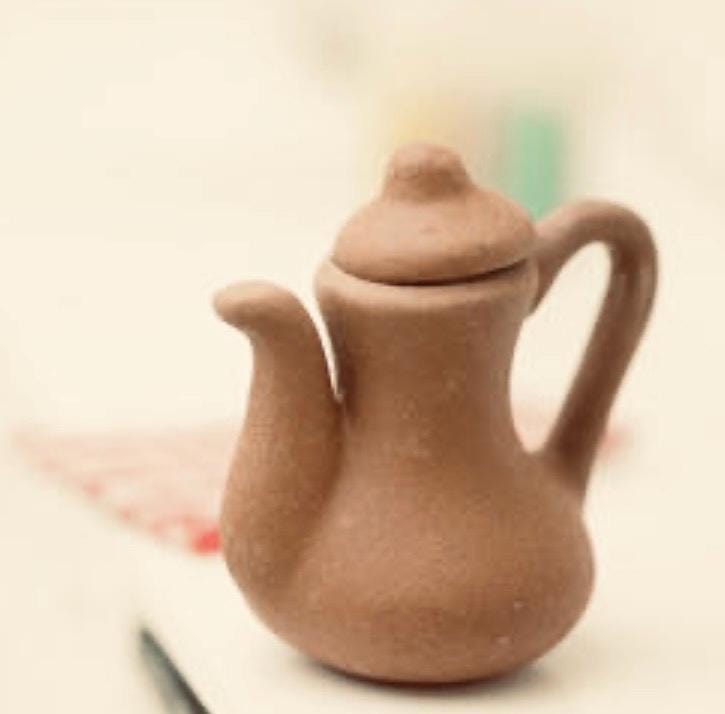 Miniature Terra Cotta clay teapot