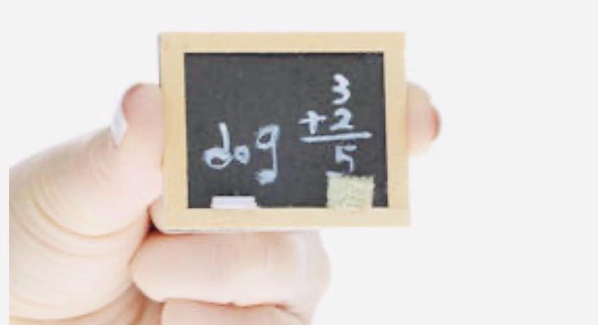 Dollhouse miniature school chalkboard -1:12 scale