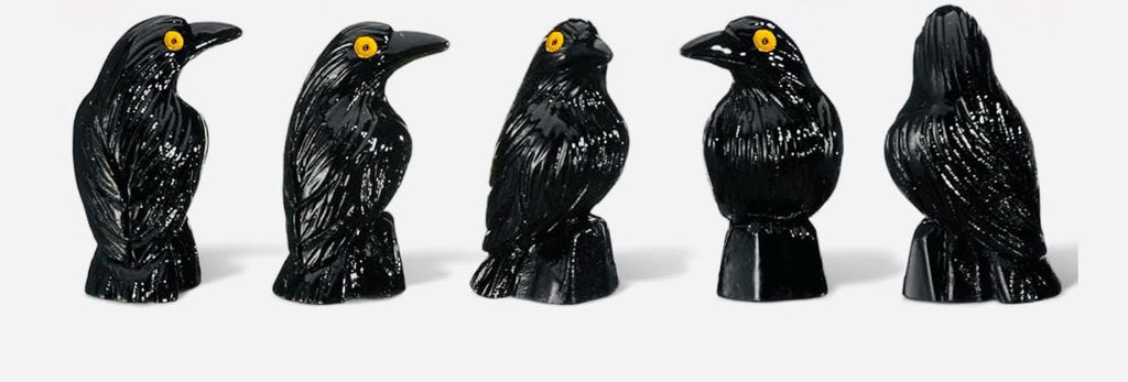 miniature black crows-set of 5