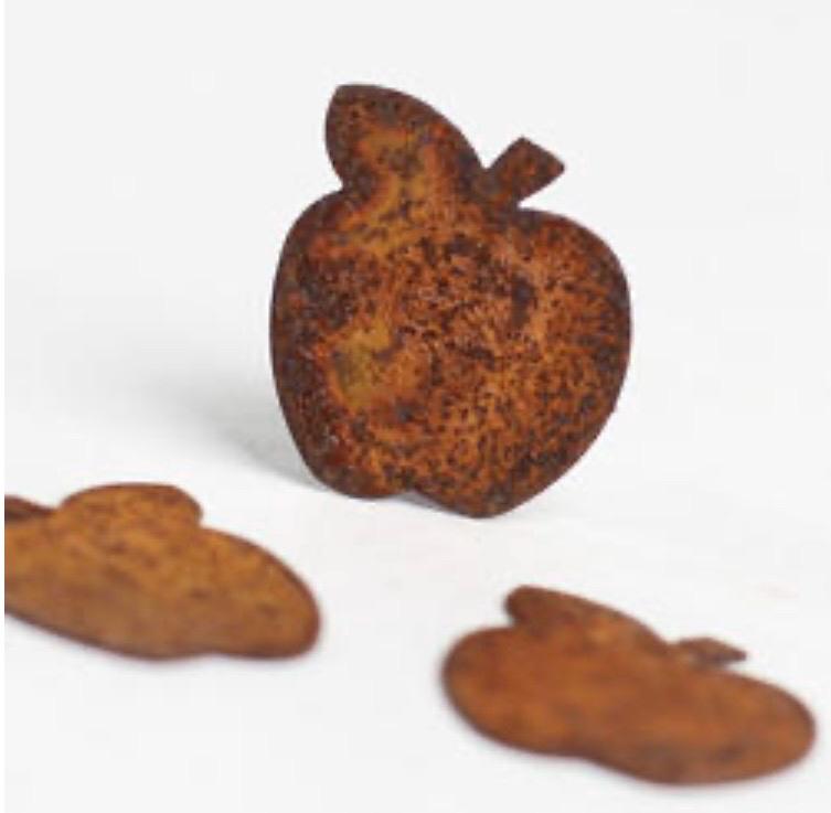 Mini Rustic Apple Cutouts-3/4” set of 2