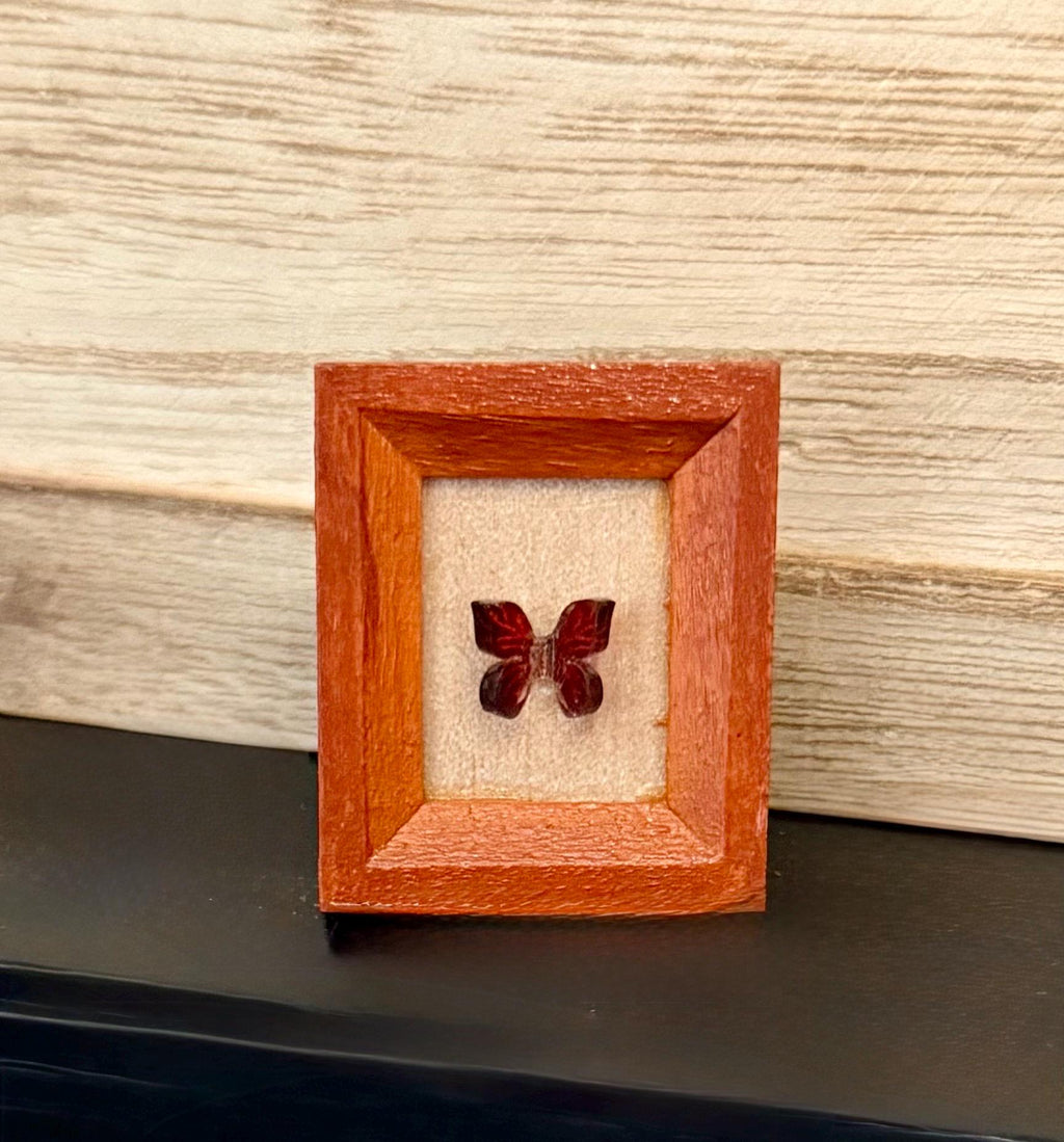 Miniature frame with butterfly-1:12 scale