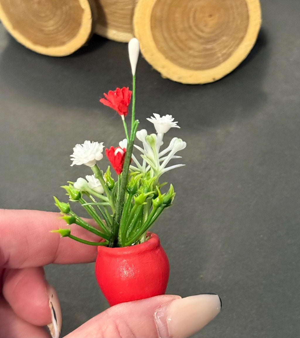 Miniature plant with Flower in terracotta pot