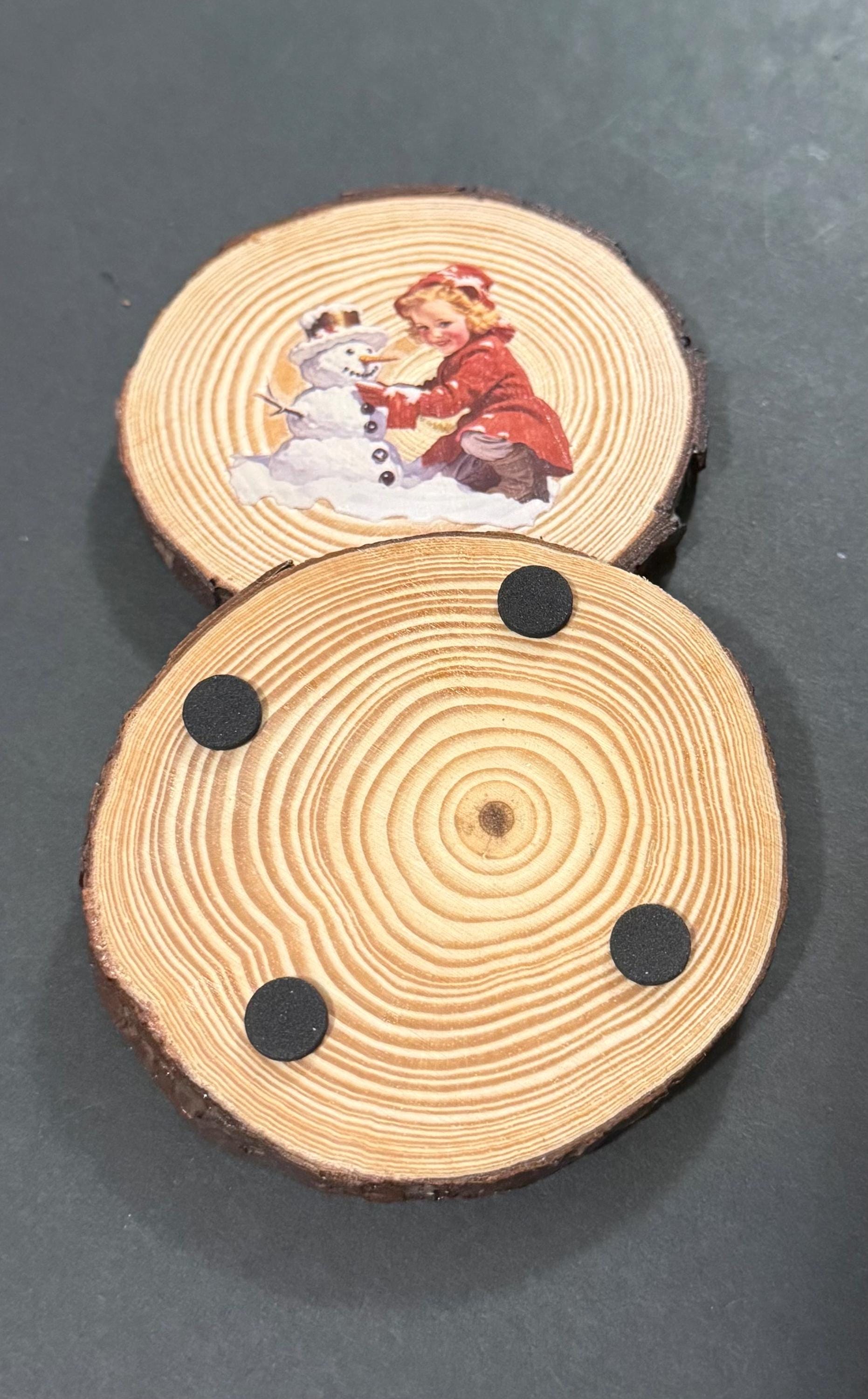 Coaster set of 4- Vintage Christmas design