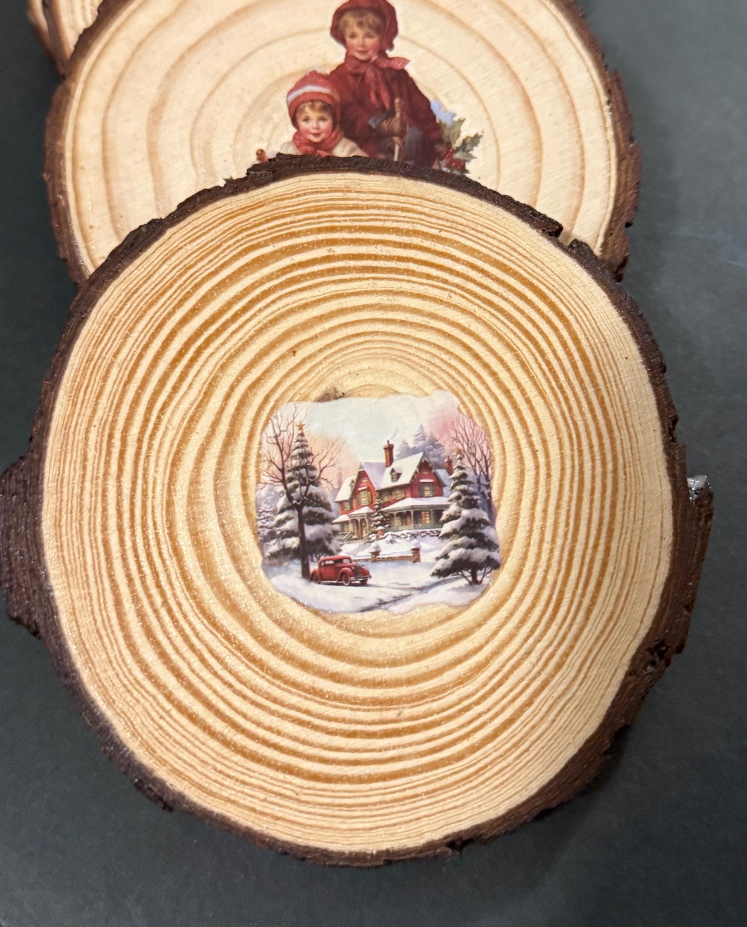 Coaster set of 4- Vintage Christmas design