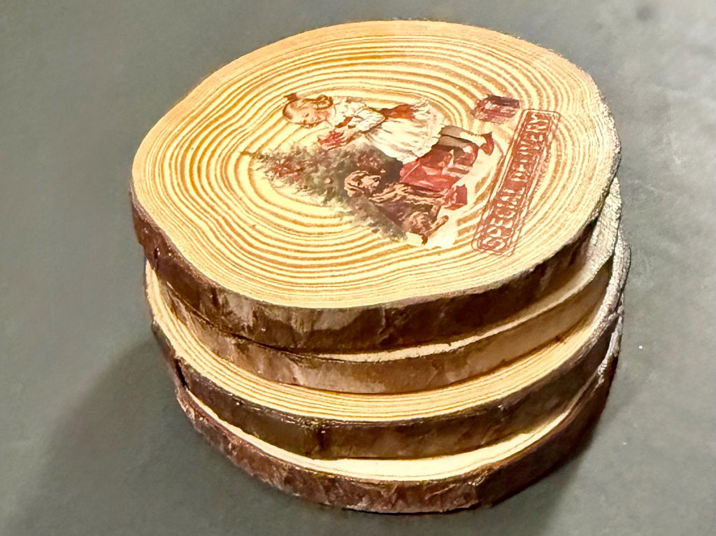 Coaster  set of 4- Vintage Christmas design