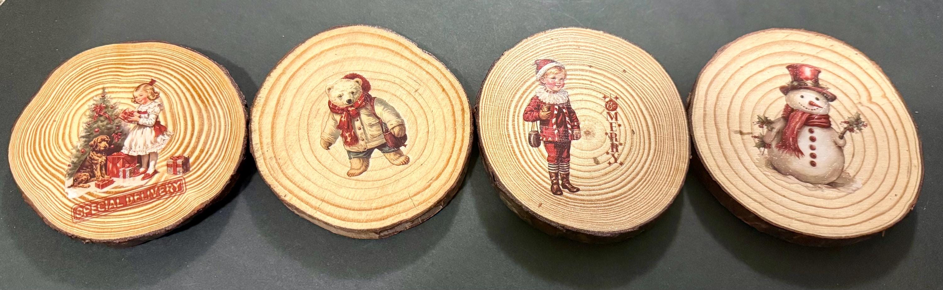 Coaster  set of 4- Vintage Christmas design