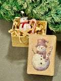 Miniature Christmas Snowman theme Gift Box with miniature(s) inside