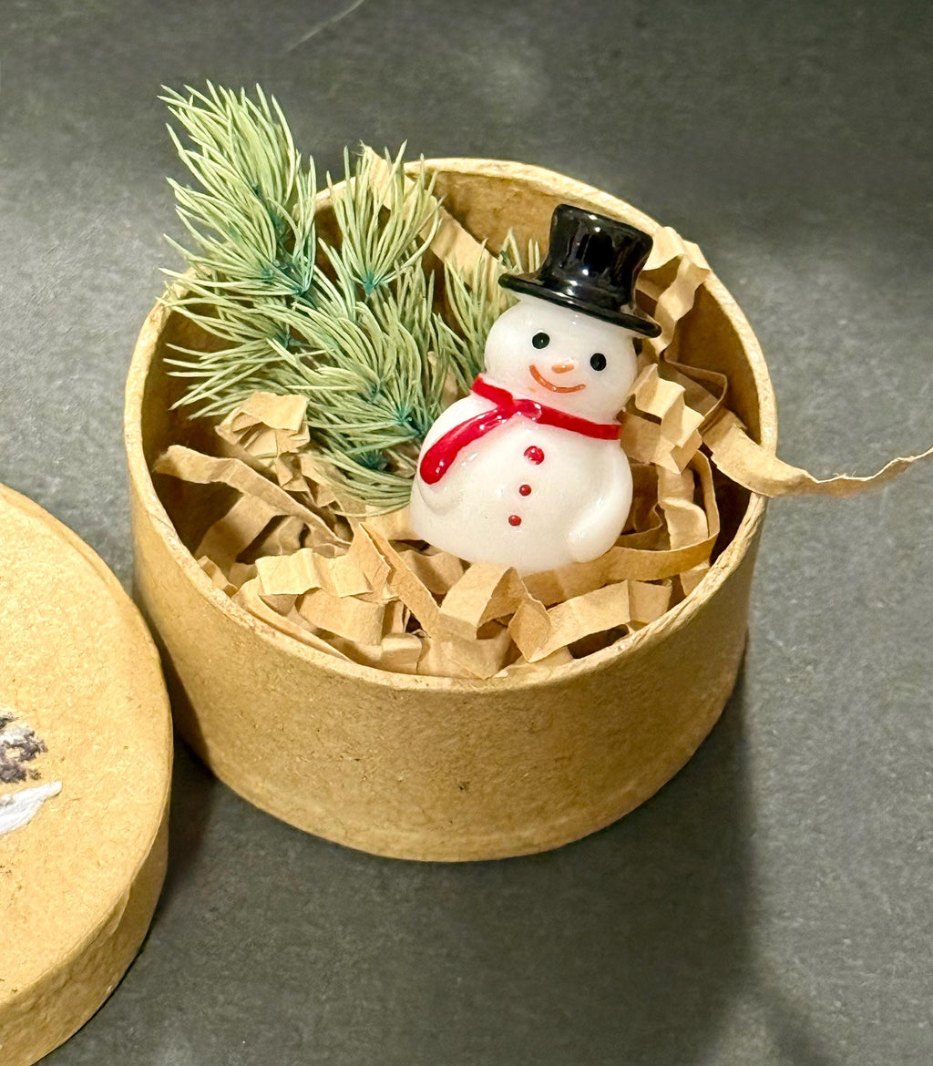 Miniature Christmas tree and snowman theme Gift Box with miniature(s) inside