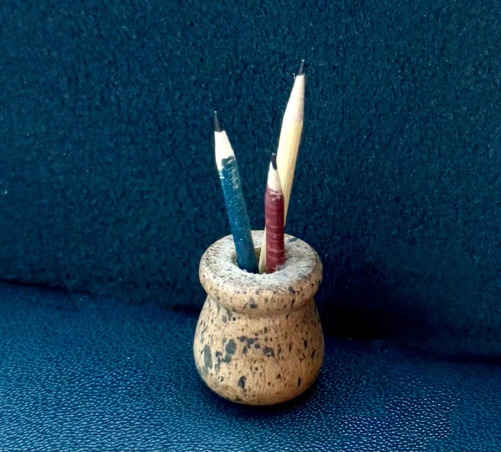Miniature wooden pencil holder with pencils-1:12 scale