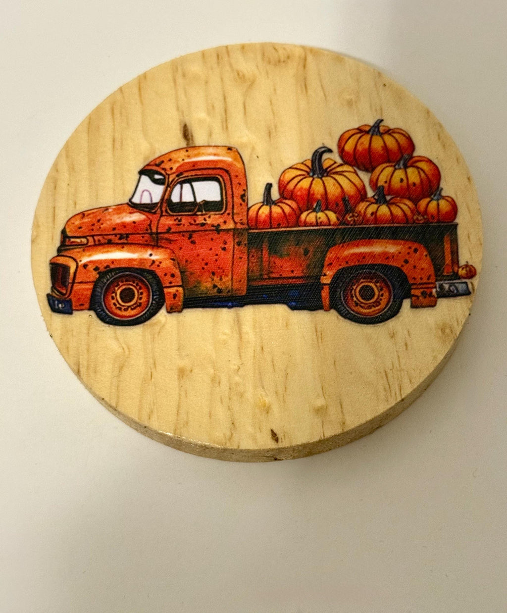Coaster set with pumpkins and truck