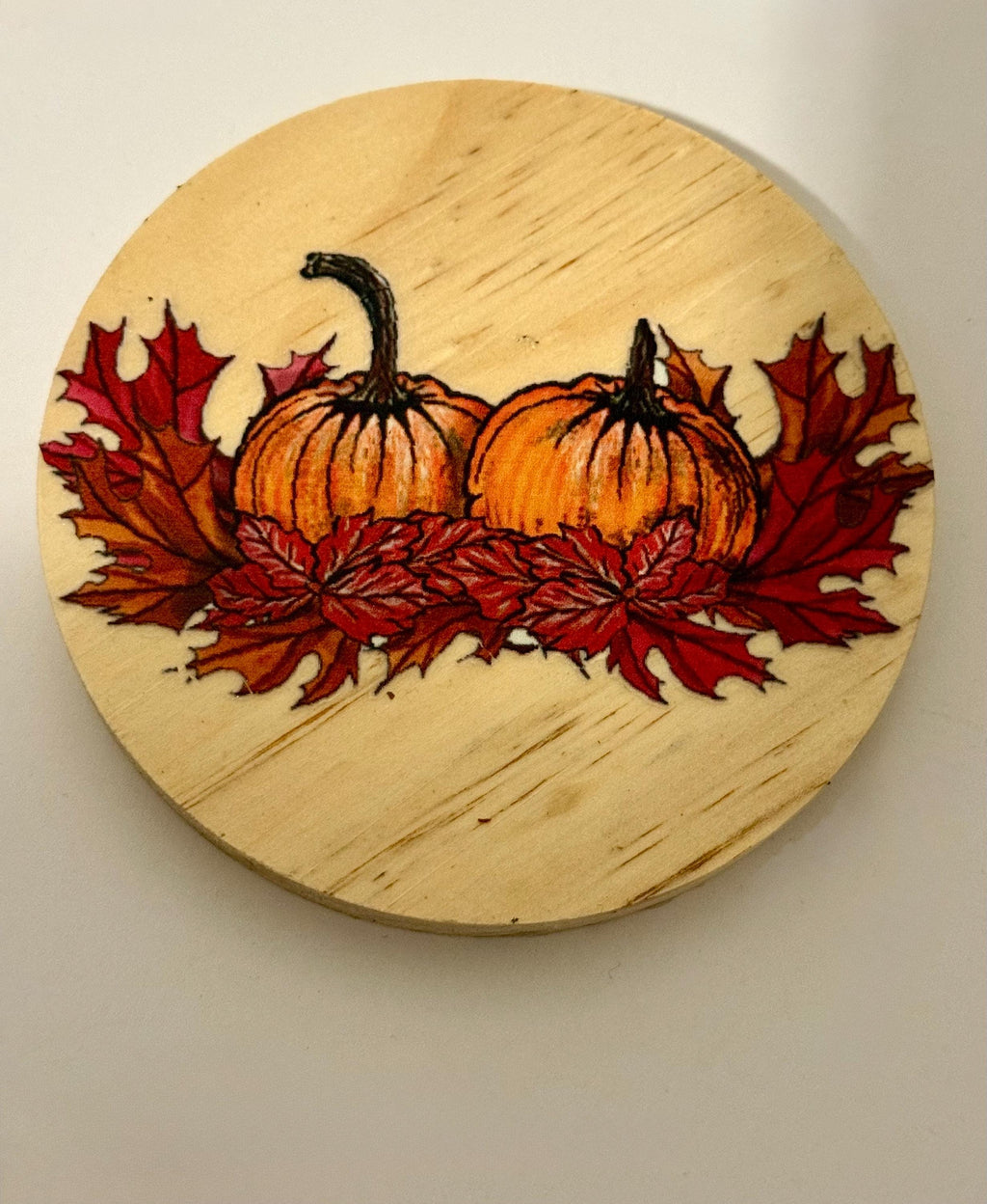 Coaster set with pumpkins and truck