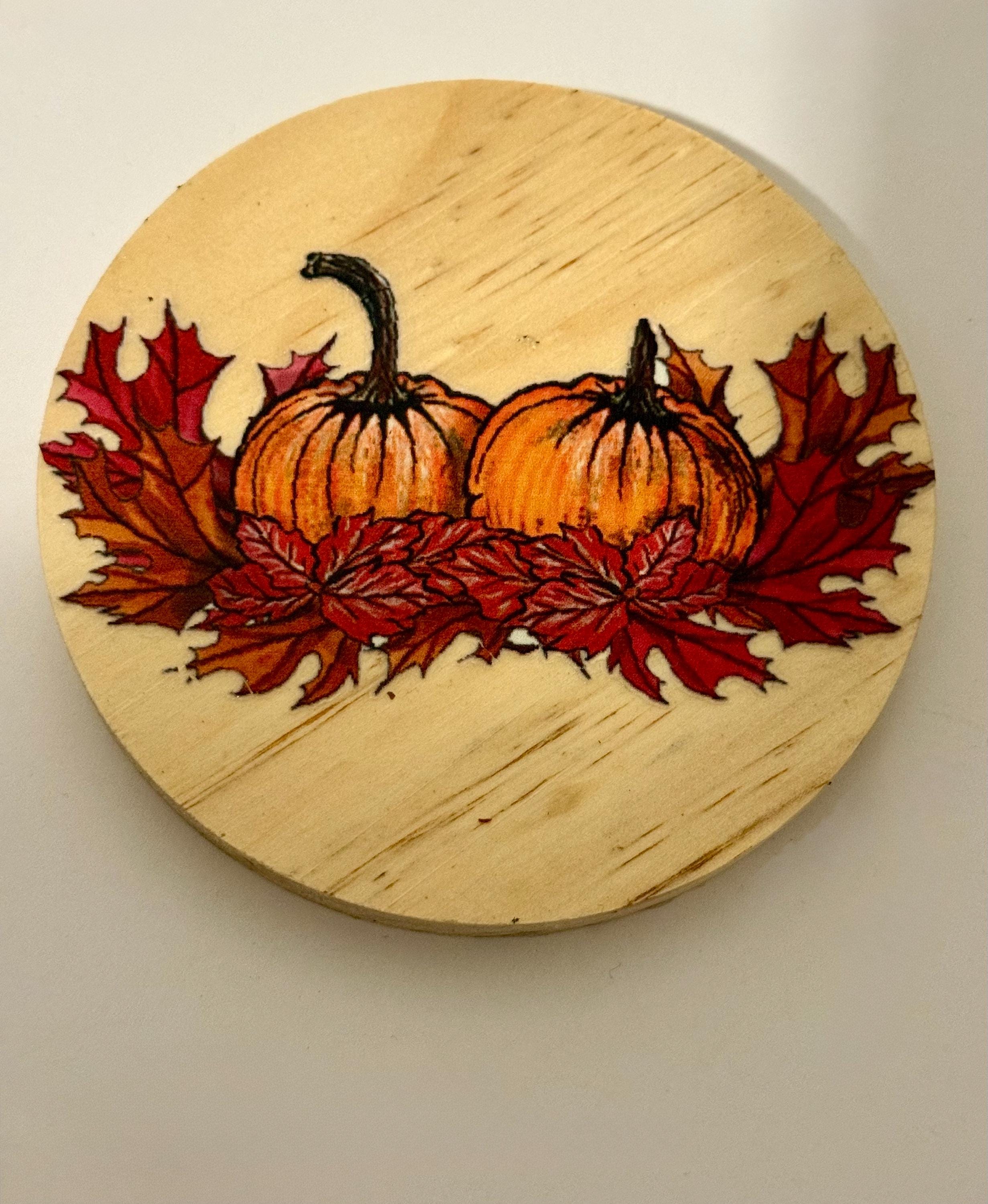 Coaster set with pumpkins and truck