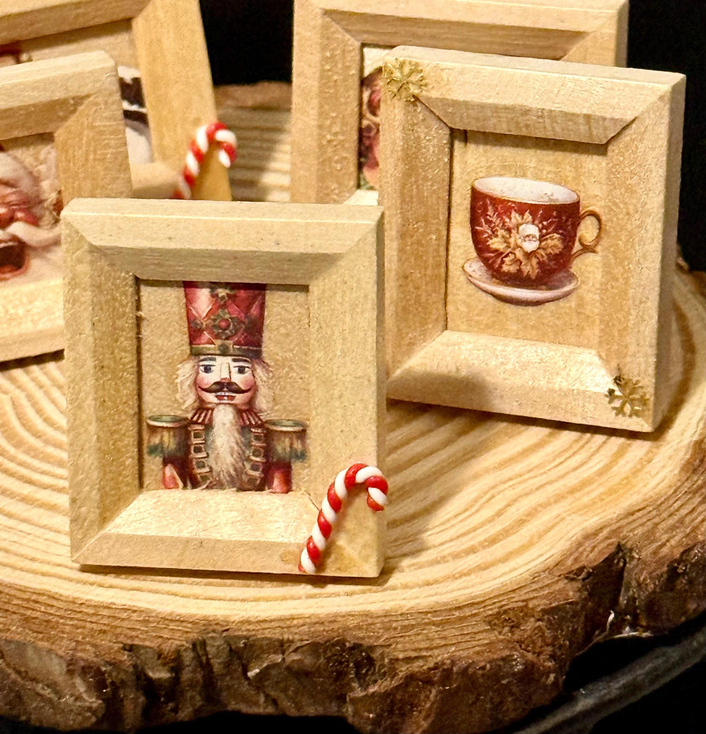 Miniature Christmas framed art