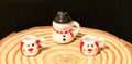 Miniature Snowman Coffee pot and mugs- 2 Tiny Reindeer Mugs