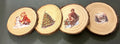 Coaster set of 4- Vintage Christmas design