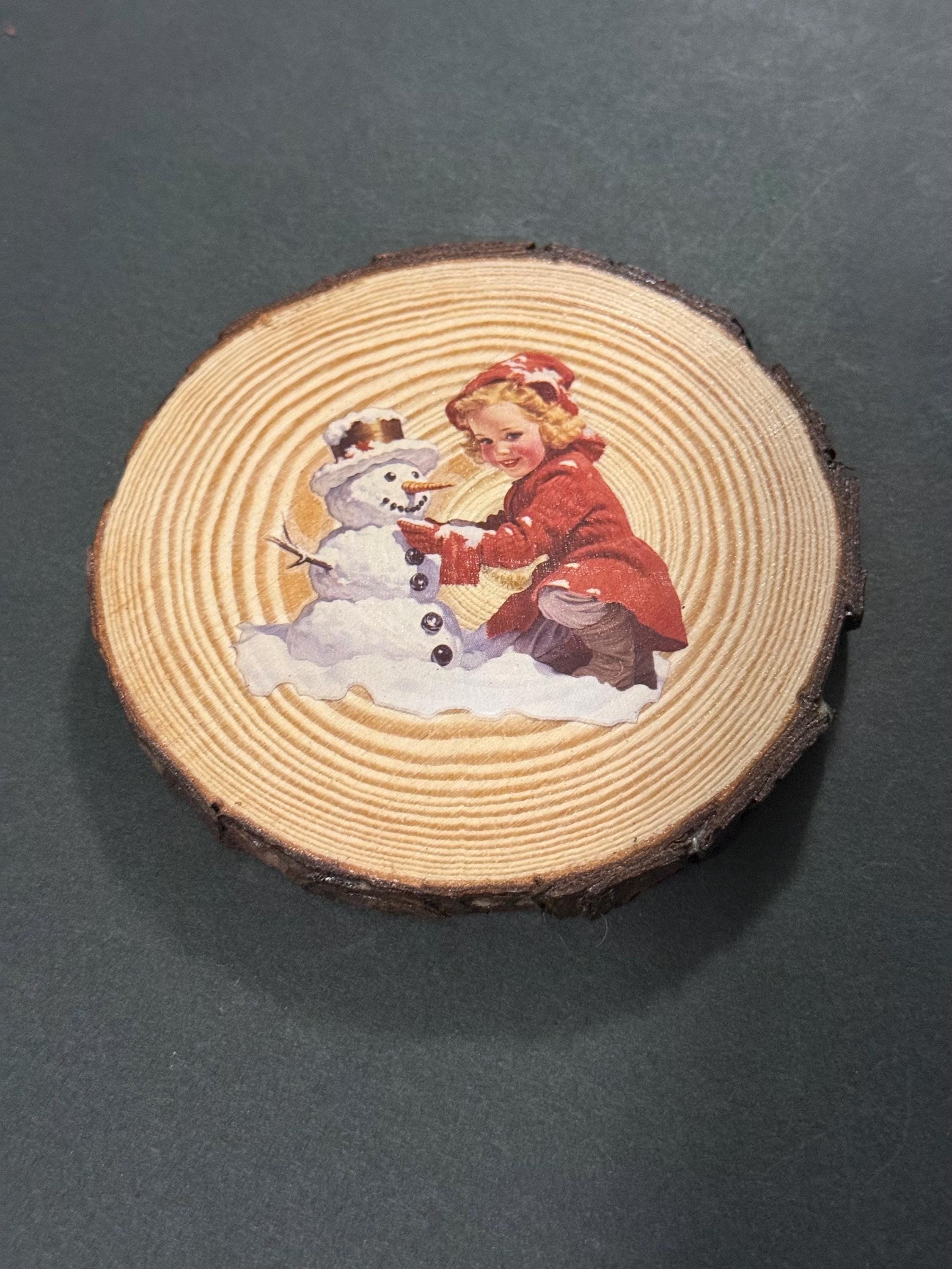 Coaster set of 4- Vintage Christmas design