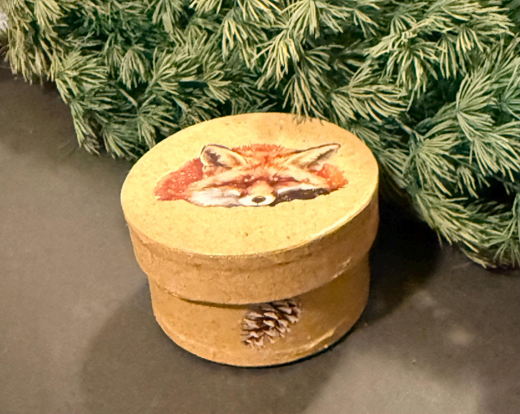 Miniature Christmas Winter Fox theme Gift Box with miniature(s) inside