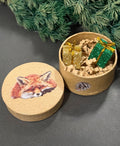 Miniature Christmas Winter Fox theme Gift Box with miniature(s) inside