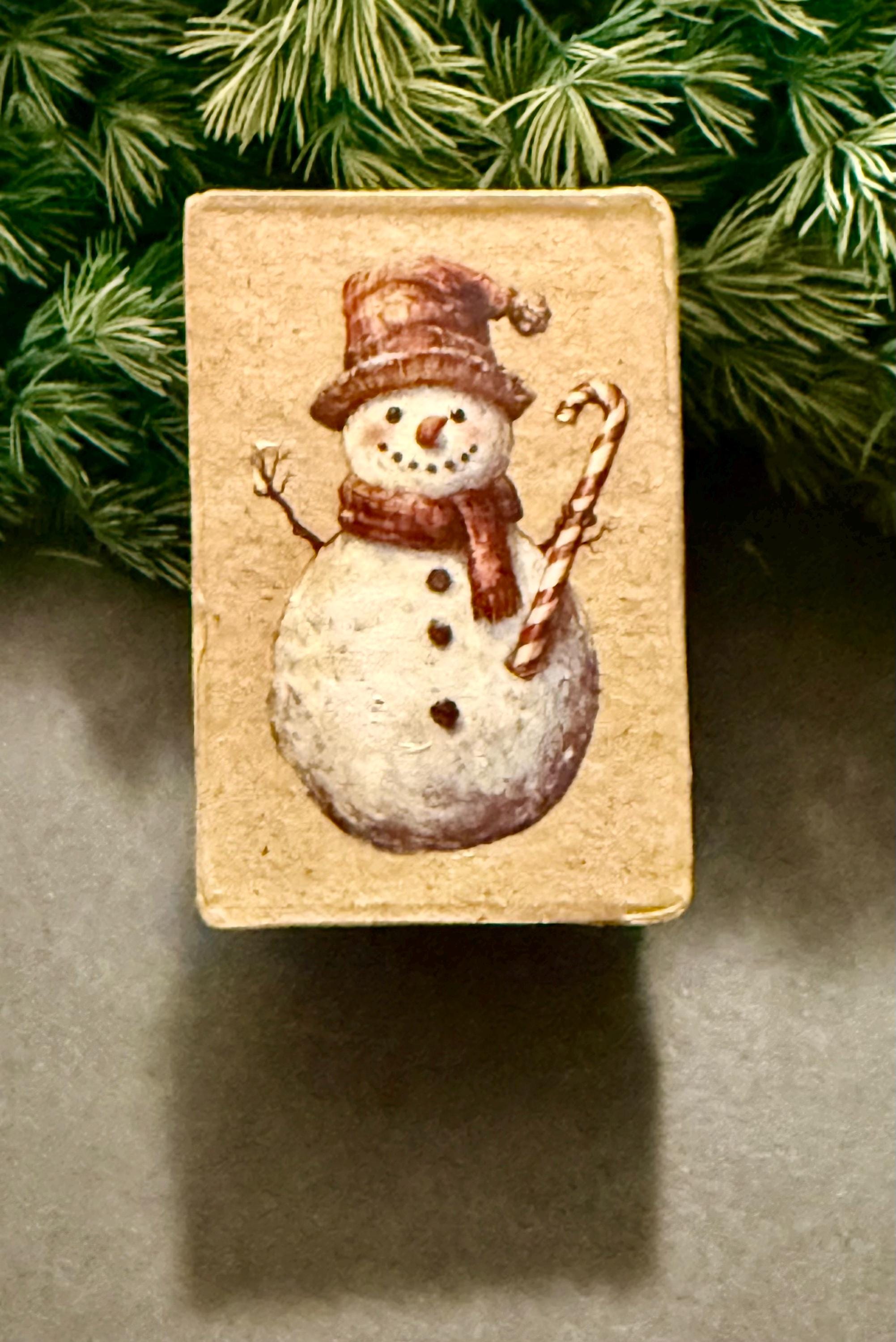 Miniature Christmas Snowman theme Gift Box with miniature(s) inside
