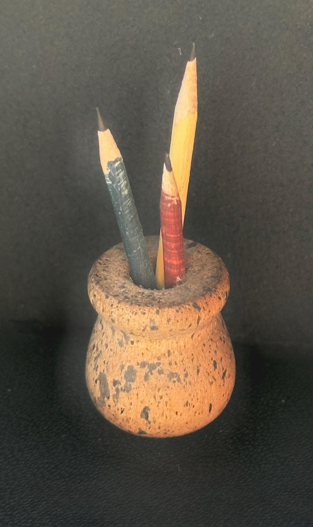Miniature wooden pencil holder with pencils-1:12 scale
