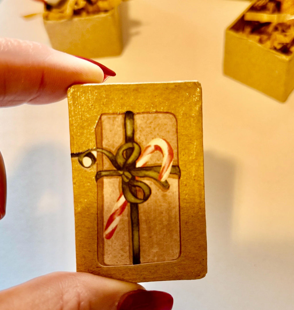 Miniature Christmas theme Gift Boxes with miniature(s) inside-sold individually