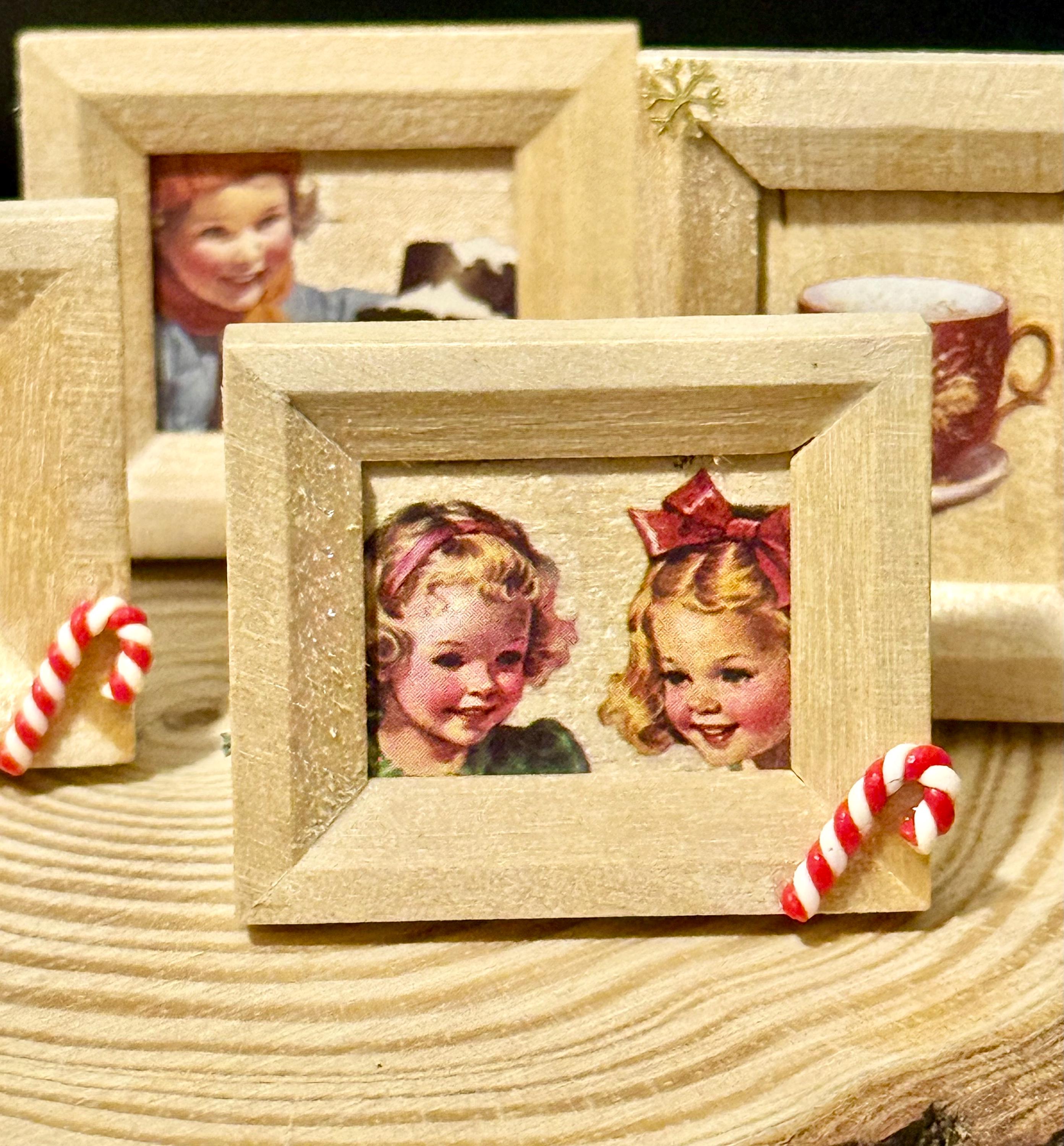 Miniature Christmas framed art