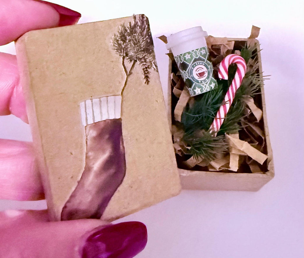 Miniature Christmas theme Gift Boxes with miniature(s) inside-sold individually