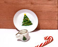 Miniature Christmas Plate and Coffee Cup Set