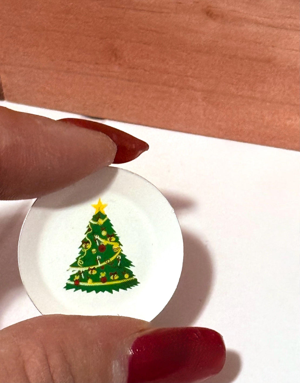 Miniature Christmas Plate and Coffee Cup Set