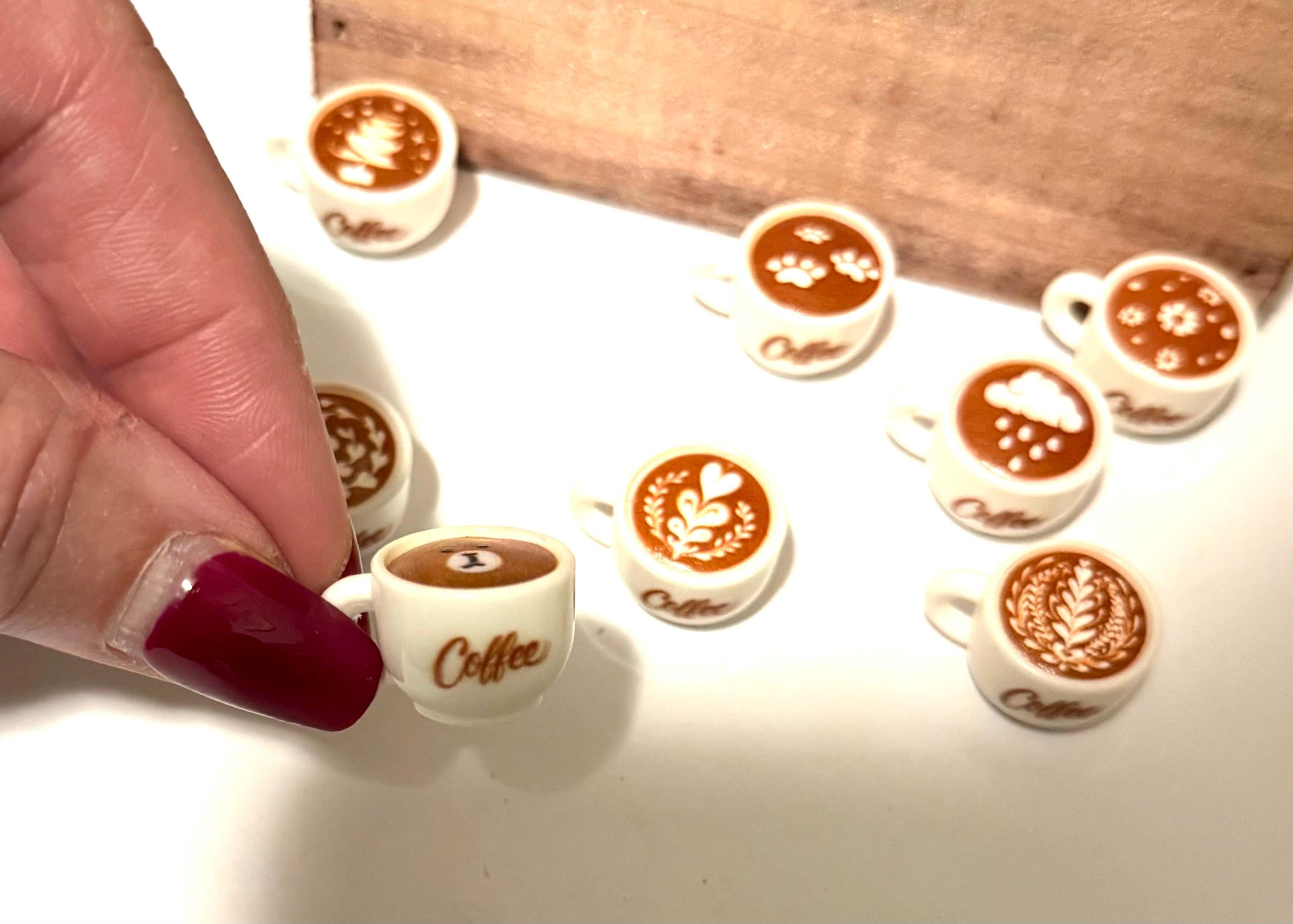 Miniature Winter Coffee Latte Mugs