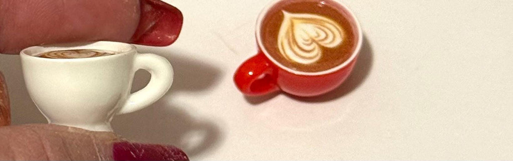 Miniature Heart Coffee Latte Mugs
