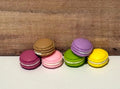 Miniature colorful macaron cookies -set of 6