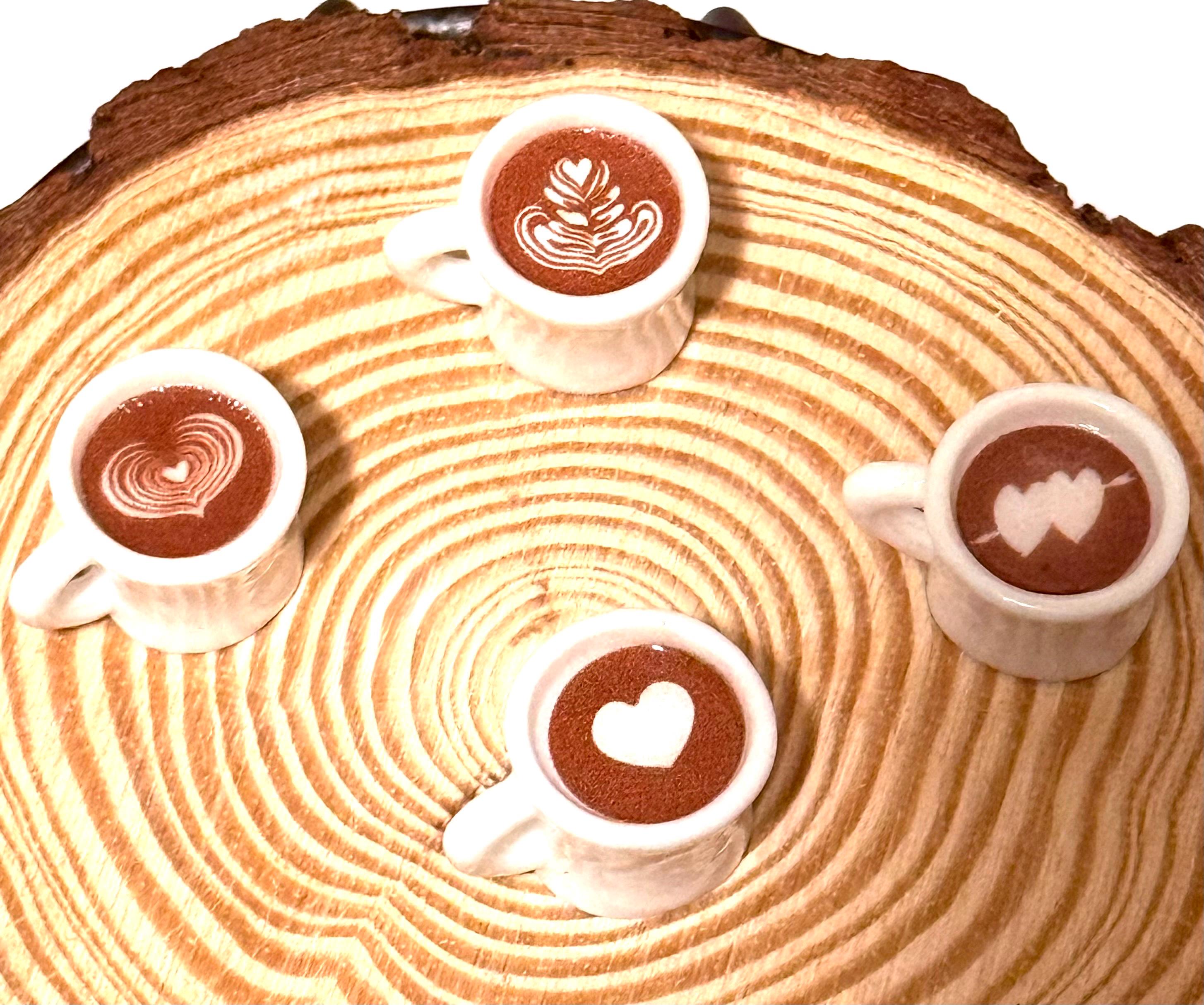 Miniature Heart Coffee Latte Mugs
