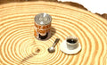 Miniature coffee set with coffee,cup,and spoon