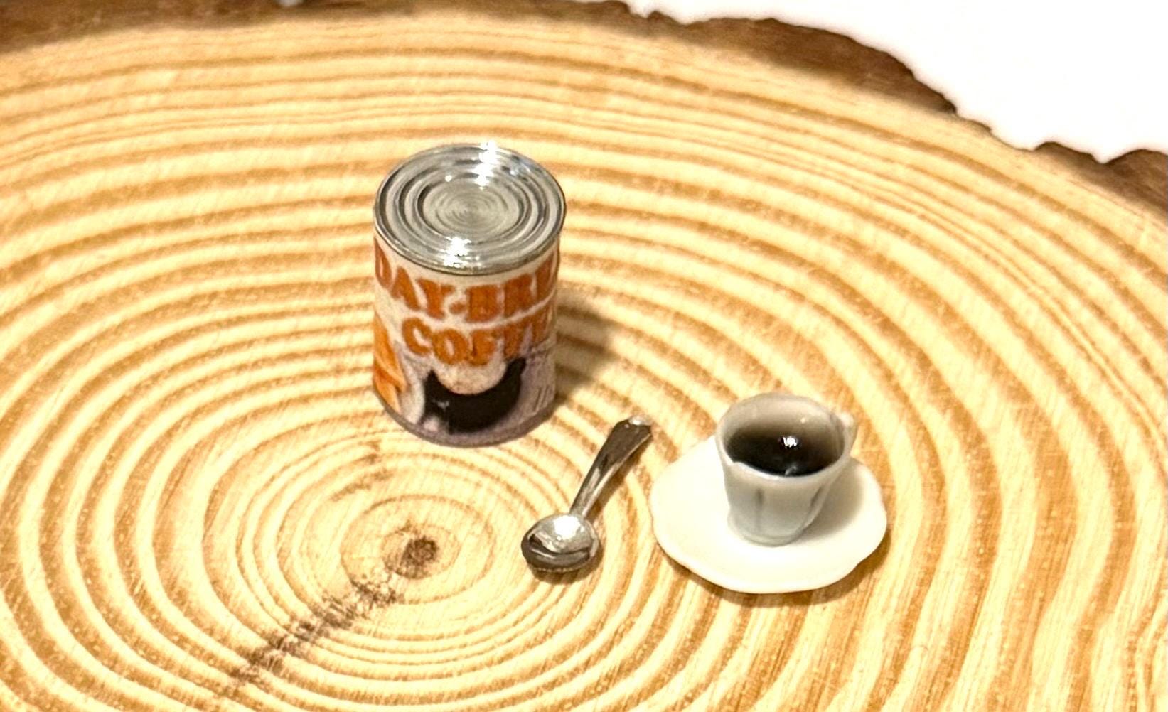Miniature coffee set with coffee,cup,and spoon