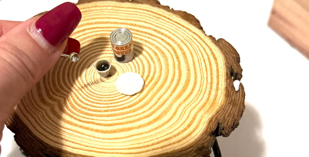 Miniature coffee set with coffee,cup,and spoon