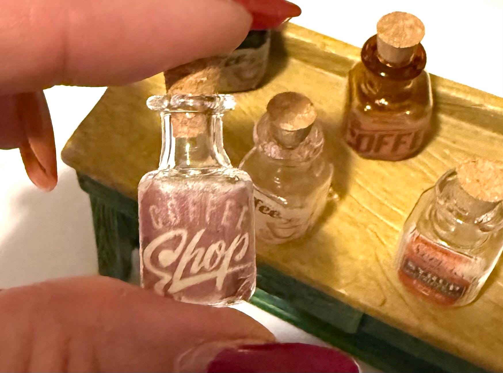 Miniature Vintage Product Designed Glass Bottle Jars