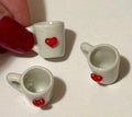 miniature heart coffee mugs
