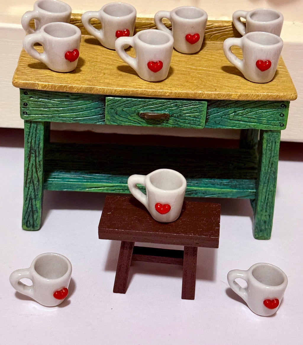 miniature heart coffee mugs