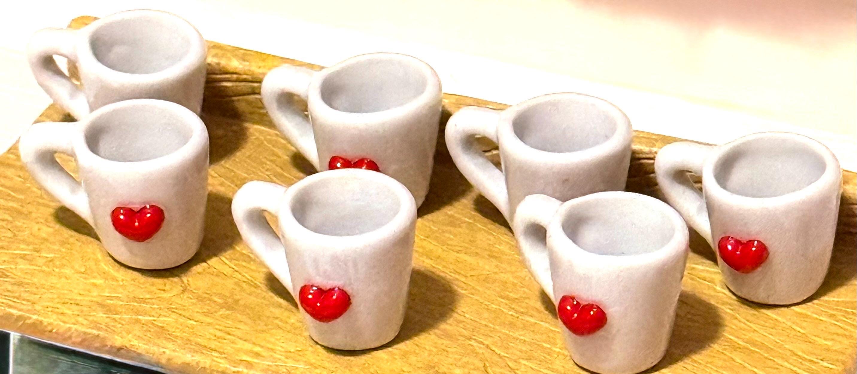 miniature heart coffee mugs